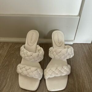 White Braided Women's Sandals